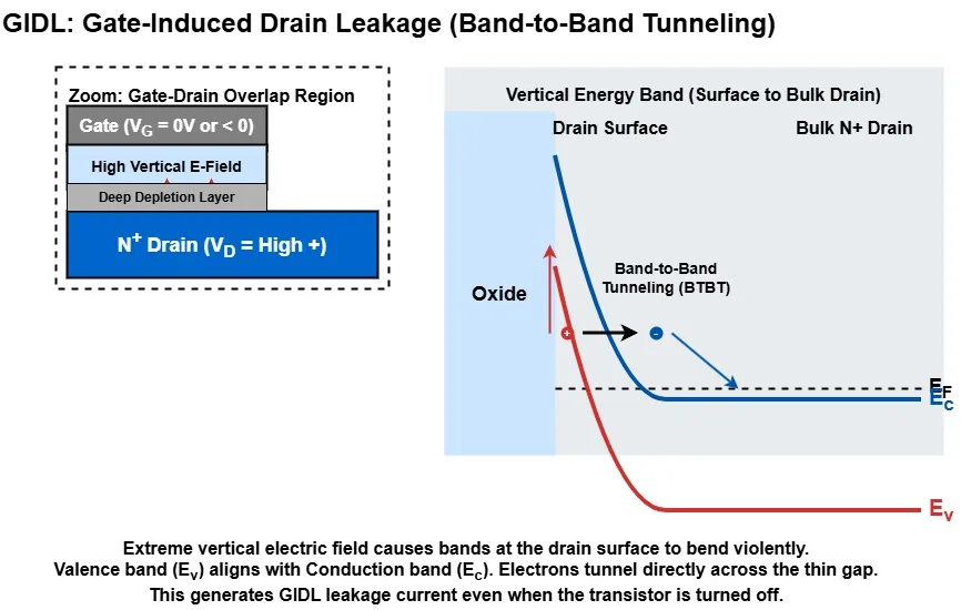 Gate-induced drain leakage illustration